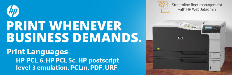 print language of hp laserjet pro m750dn printer